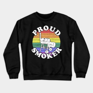 Proud Smoker Retro LGBT BBQ Smoker Crewneck Sweatshirt